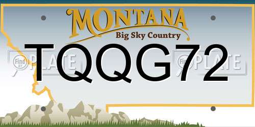TQQG72 Montana License Plate