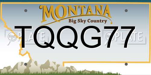 TQQG77 Montana License Plate