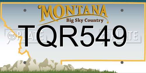 TQR549 Montana License Plate