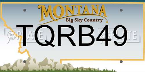 TQRB49 Montana License Plate