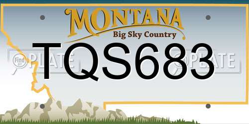 TQS683 Montana License Plate