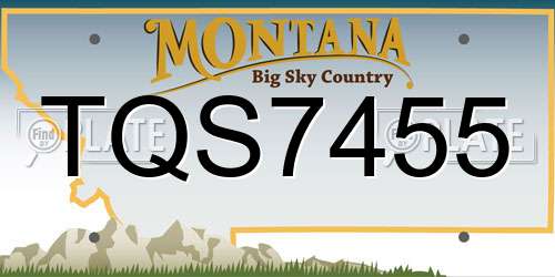TQS7455 Montana License Plate