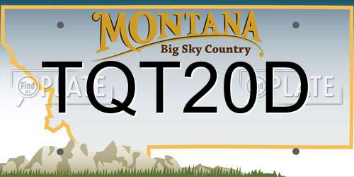 TQT20D Montana License Plate