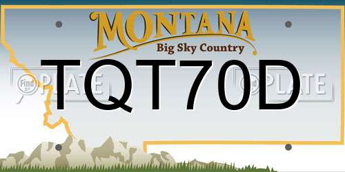 TQT70D Montana License Plate