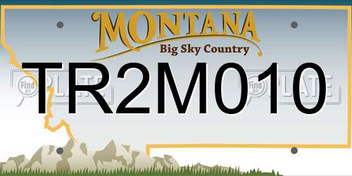 TR2M010 Montana License Plate