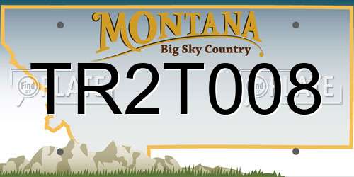 TR2T008 Montana License Plate