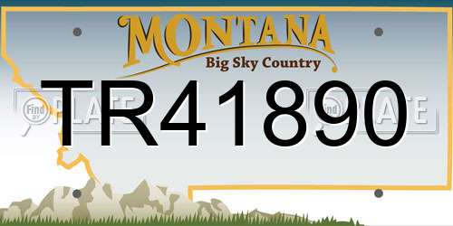 TR41890 Montana License Plate