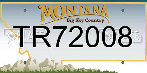 TR72008 Montana License Plate