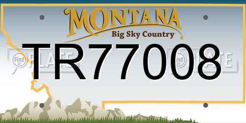 TR77008 Montana License Plate