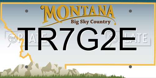 TR7G2E Montana License Plate