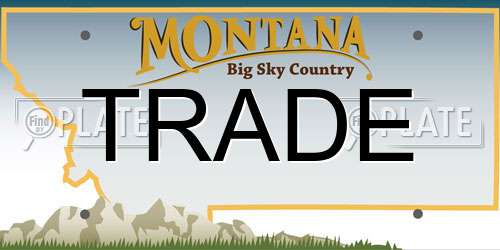 TRADE Montana License Plate