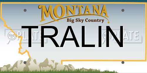 TRALIN Montana License Plate