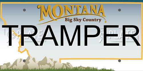 TRAMPER Montana License Plate