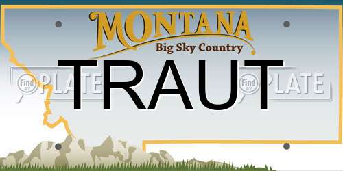 TRAUT Montana License Plate