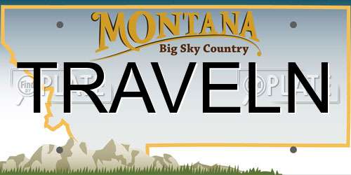 TRAVELN Montana License Plate