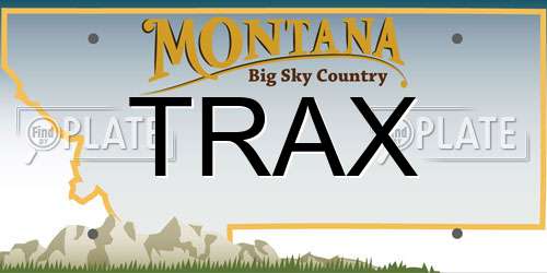 TRAX Montana License Plate