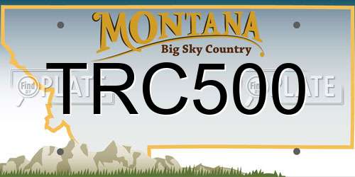 TRC500 Montana License Plate
