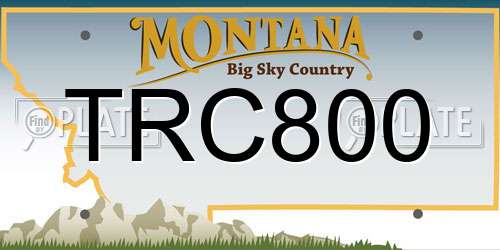 TRC800 Montana License Plate