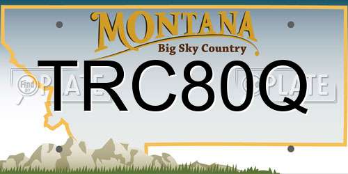 TRC80Q Montana License Plate