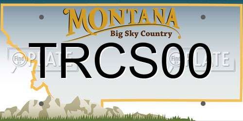 TRCS00 Montana License Plate