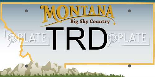 TRD Montana License Plate