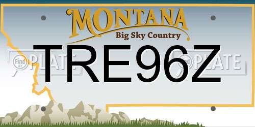TRE96Z Montana License Plate