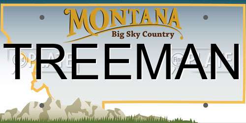 TREEMAN Montana License Plate