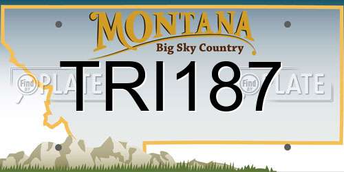 TRI187 Montana License Plate