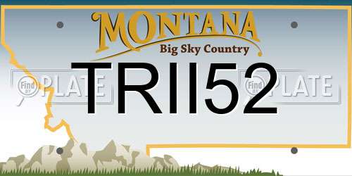 TRII52 Montana License Plate