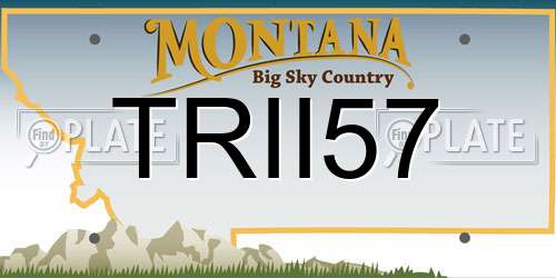 TRII57 Montana License Plate