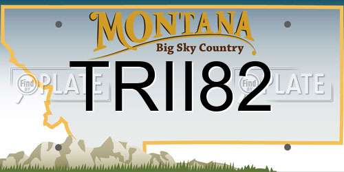 TRII82 Montana License Plate