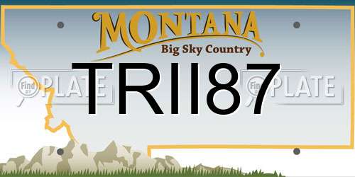 TRII87 Montana License Plate