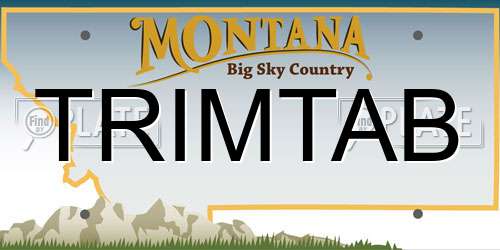 TRIMTAB Montana License Plate