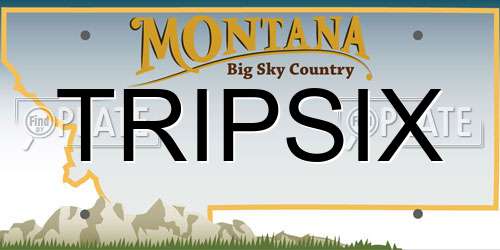 TRIPSIX Montana License Plate