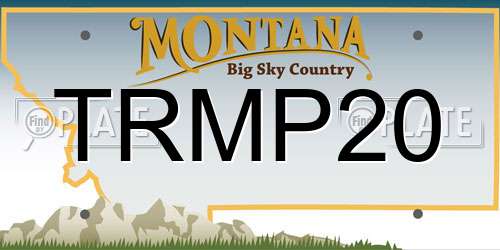 TRMP20 Montana License Plate