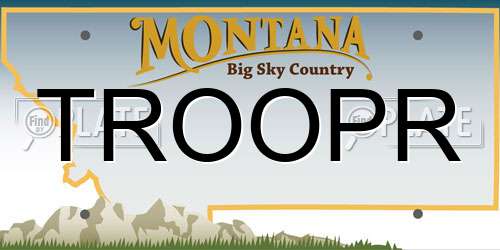 TROOPR Montana License Plate