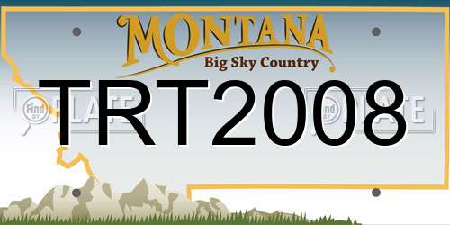 TRT2008 Montana License Plate