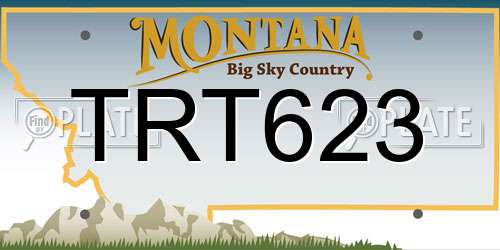 TRT623 Montana License Plate