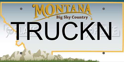 TRUCKN Montana License Plate