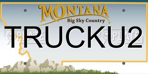 TRUCKU2 Montana License Plate