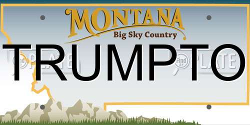 TRUMPTO Montana License Plate