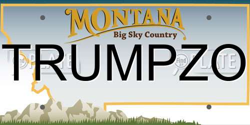 TRUMPZO Montana License Plate