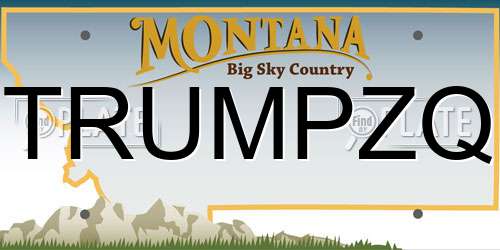 TRUMPZQ Montana License Plate