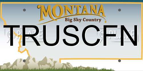 TRUSCFN Montana License Plate