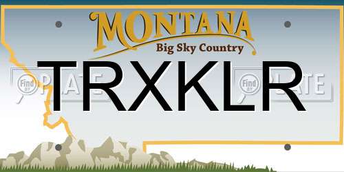 TRXKLR Montana License Plate