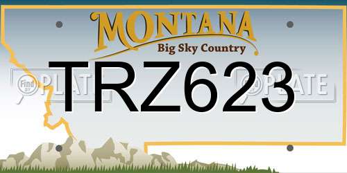 TRZ623 Montana License Plate