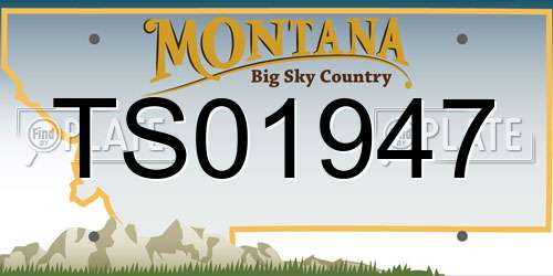 TS01947 Montana License Plate