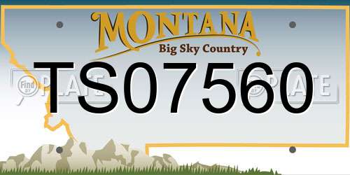 TS07560 Montana License Plate