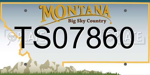 TS07860 Montana License Plate
