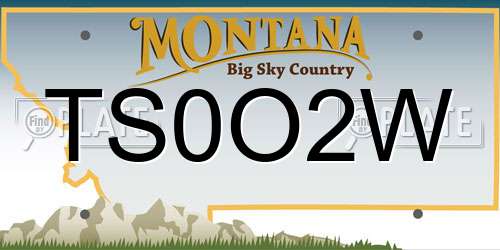 TS0O2W Montana License Plate
